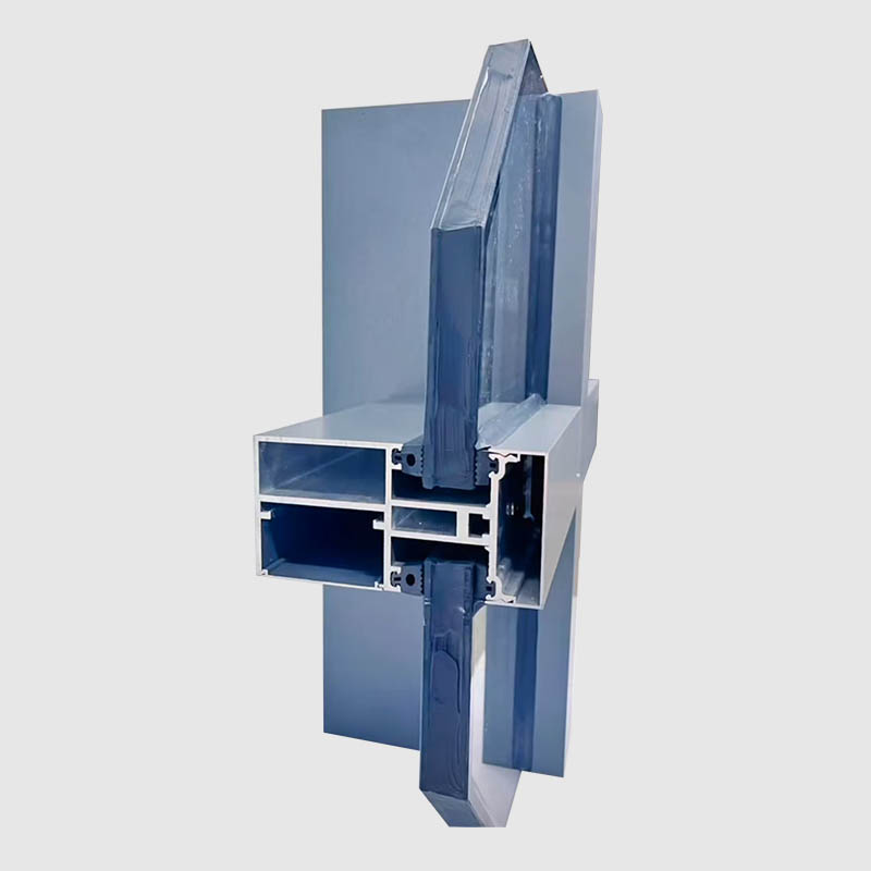 Aluminiumslegering udsat ramme Glasgardinvægsprofil